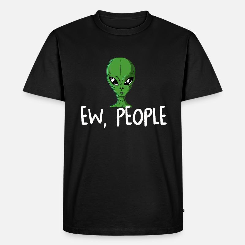 Alien - Männer Premium Bio T-Shirt - Schwarz