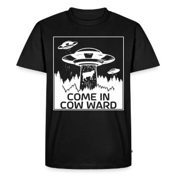 Alien Tshirt OVNI Alien Enfants Mars Messieurs - T-shirt Premium bio Homme - noir - Devant - Nico (187cm)