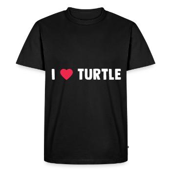 Turtle Relaxed Chill Sea Ocean Beach - Men's Premium Organic T-Shirt - black - Front - Nico (187cm)