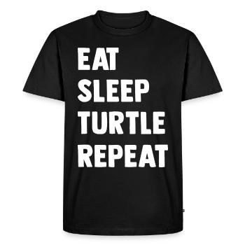 Turtle Relaxed Chill Sea Ocean Beach - Men's Premium Organic T-Shirt - black - Front - Nico (187cm)