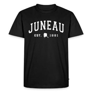 Alaska Gift USA Nature Bear Denali Grizzly Forest - Men's Premium Organic T-Shirt - black - Front - Nico (187cm)