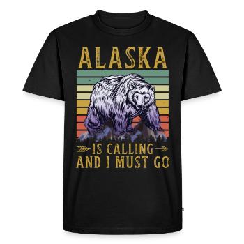 Alaska Gift Kids Men Women USA Nature Ice Cream - Men's Premium Organic T-Shirt - black - Front - Nico (187cm)