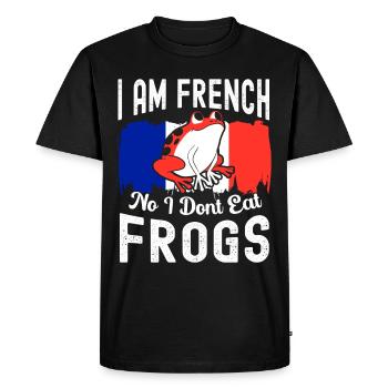 France Gift Paris Français Français Monaco - T-shirt Premium bio Homme - noir - Devant - Nico (187cm)
