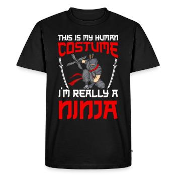 Ninja Cadeau Karaté Ninjutsu Judo Samouraï Japon - T-shirt Premium bio Homme - noir - Devant - Nico (187cm)