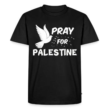 Palestine - T-shirt Premium bio Homme - noir - Devant - Nico (187cm)