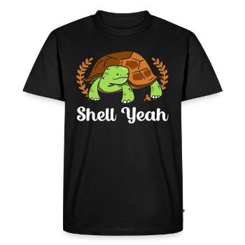 Turtle - Men's Premium Organic T-Shirt - black - Front - Nico (187cm)