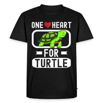 Turtle Relaxed Chill Sea Ocean Beach - Men's Premium Organic T-Shirt - black - Front - Nico (187cm)