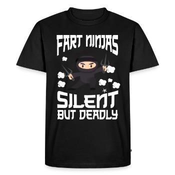 Ninja Ninjutsu Judo Katana Kids Shuriken Warrior - Men's Premium Organic T-Shirt - black - Front - Nico (187cm)