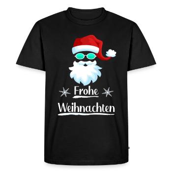 Weihnachtsmann Xmas - Männer Premium Bio T-Shirt - Schwarz - Vorne - Nico (187cm)
