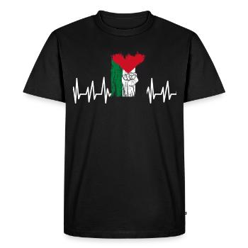 Palestine Cadeau Gratuit Palestine Bande de Gaza - T-shirt Premium bio Homme - noir - Devant - Nico (187cm)