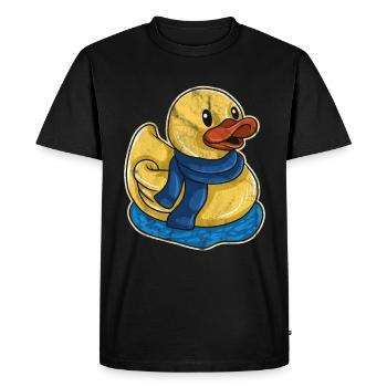 Duck Gift Kids Bathtub Duckling Duckling - Men's Premium Organic T-Shirt - black - Front - Nico (187cm)