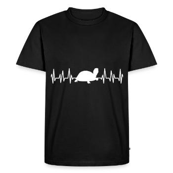 Turtle Relaxed Chill Sea Ocean Beach - Men's Premium Organic T-Shirt - black - Front - Nico (187cm)