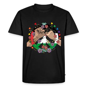 Palestine Tshirt Hommes Enfants Femmes Palestine - T-shirt Premium bio Homme - noir - Devant - Nico (187cm)