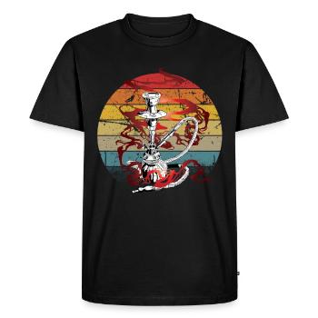 Shisha Tshirt Hommes Femme Narguilé Pipe - T-shirt Premium bio Homme - noir - Devant - Nico (187cm)