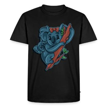 Koala Bear Animal Gift Zoo Sleeping Marsupial - Men's Premium Organic T-Shirt - black - Front - Nico (187cm)