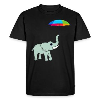 Elephant Elephant Elephant Proboscis Zoo Circus - Men's Premium Organic T-Shirt - black - Front - Nico (187cm)