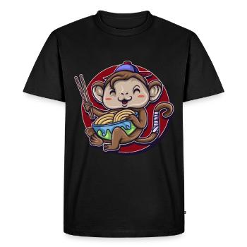 Singe Gorille Primate Singe Primate Animal Laquer Monkey - T-shirt Premium bio Homme - noir - Devant - Nico (187cm)