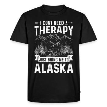 Alaska Gift Kids Men Women USA Nature Ice Cream - Men's Premium Organic T-Shirt - black - Front - Nico (187cm)