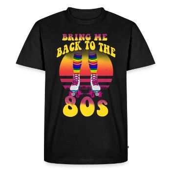Inline Skate Gift Rollskates Roller 70s - Men's Premium Organic T-Shirt - black - Front - Nico (187cm)