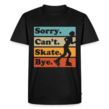 Patins à roulettes Patins à roues alignées Cadeau femme homme - T-shirt Premium bio Homme - noir - Devant - Nico (187cm)