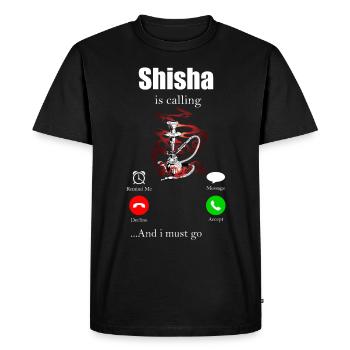 Shisha Tshirt Hommes Pipe à eau pour femmes - T-shirt Premium bio Homme - noir - Devant - Nico (187cm)