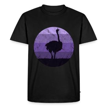 Bouquet Cadeau Enfants Filles Garçons Autruche - T-shirt Premium bio Homme - noir - Devant - Nico (187cm)