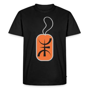 Pendentif Berbère - pendentif amazigh - T-shirt Premium bio Homme - noir - Devant - Nico (187cm)