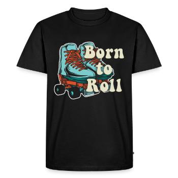 Inline Skate Gift Rollskates Roller 70s - Men's Premium Organic T-Shirt - black - Front - Nico (187cm)