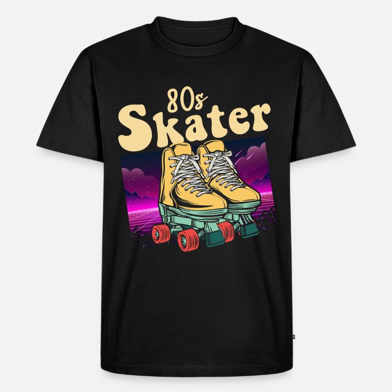 Inline Skater - Männer Premium Bio T-Shirt - Schwarz