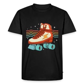 Inline Skate Gift Rollskates Roller 70s - Men's Premium Organic T-Shirt - black - Front - Nico (187cm)