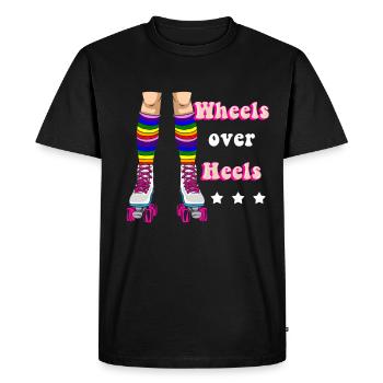 Patins à roulettes Patineurs à roues alignées Patins à roues alignées - T-shirt Premium bio Homme - noir - Devant - Nico (187cm)