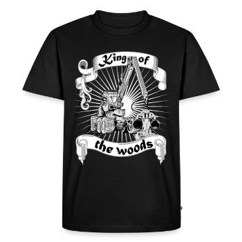 Roi des bois Cueilleur Menuisier forestier - T-shirt Premium bio Homme - noir - Devant - Nico (187cm)