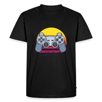 Pari - T-shirt Premium bio Homme - noir - Devant - Nico (187cm)