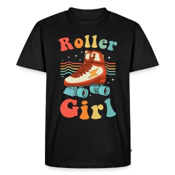 Inline Skate Gift Rollskates Roller 70s - Men's Premium Organic T-Shirt - black - Front - Nico (187cm)