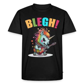 Licorne Heavy Metal Metalcore de Blegh - T-shirt Premium bio Homme - noir - Devant - Nico (187cm)