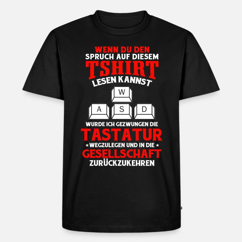 Zocken - Männer Premium Bio T-Shirt - Schwarz