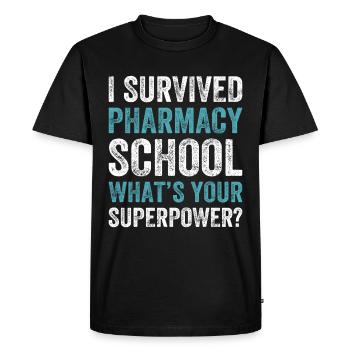 Pharmacien apothicaire Médicaments Comprimés Pilules - T-shirt Premium bio Homme - noir - Devant - Nico (187cm)