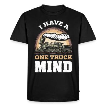 I Have A One Truck Mind Train Trenes De Vapor - Men's Premium Organic T-Shirt - black - Front - Nico (187cm)