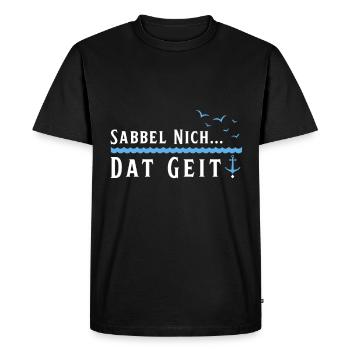 Hambourg Ville hanséatique Allemagne du Nord Bas-allemand - T-shirt Premium bio Homme - noir - Devant - Nico (187cm)