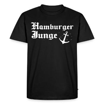 Hambourg Ville hanséatique Allemagne du Nord Bas-allemand - T-shirt Premium bio Homme - noir - Devant - Nico (187cm)
