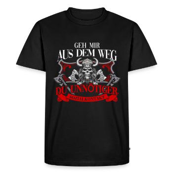 T-shirt Viking Valhalla Valhalla Dieu Odin - T-shirt Premium bio Homme - noir - Devant - Nico (187cm)