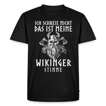 T-shirt Viking Valhalla Valhalla Dieu Odin - T-shirt Premium bio Homme - noir - Devant - Nico (187cm)