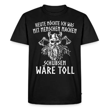 T-shirt Viking Valhalla Valhalla Dieu Odin - T-shirt Premium bio Homme - noir - Devant - Nico (187cm)