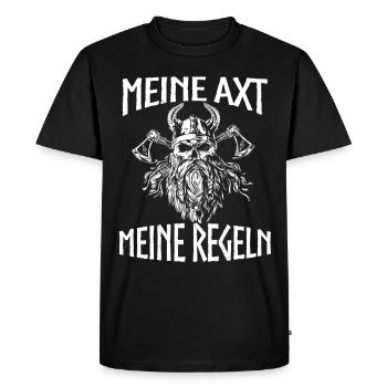 T-shirt Viking Valhalla Valhalla Dieu Odin - T-shirt Premium bio Homme - noir - Devant - Nico (187cm)