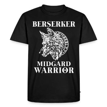 Viking Tshirt Viking Valhalla Valhalla God Odin - Men's Premium Organic T-Shirt - black - Front - Nico (187cm)