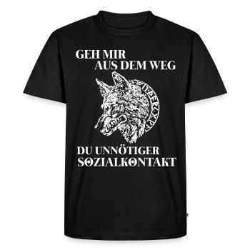 T-shirt Viking Valhalla Valhalla Dieu Odin - T-shirt Premium bio Homme - noir - Devant - Nico (187cm)