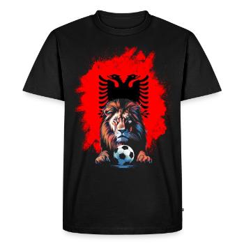 Albania Gift Albania Shqiperi Football - Men's Premium Organic T-Shirt - black - Front - Nico (187cm)