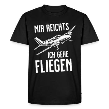 Airplane Tshirt Men's Helicopter Pilot Airplane - Men's Premium Organic T-Shirt - black - Front - Nico (187cm)