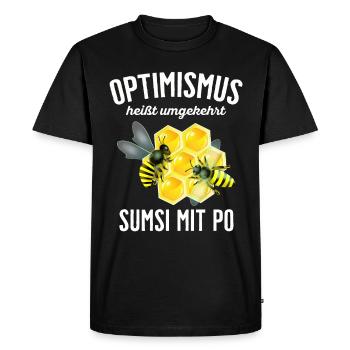 Beekeeper Tshirt Honey Bee Beekeeping Beekeeper - Men's Premium Organic T-Shirt - black - Front - Nico (187cm)