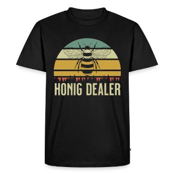 Beekeeper Tshirt Honey Bee Beekeeping Beekeeper - Men's Premium Organic T-Shirt - black - Front - Nico (187cm)